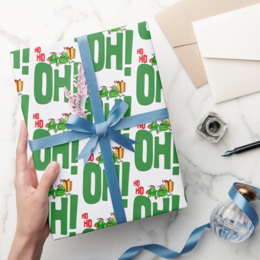 Ho Ho Oh (wit) Cadeaupapier (Geschenken)