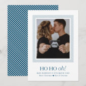 Ho Ho Oh Zwangerschapsuitkondiging kerstkaart (Voorkant / Achterkant)