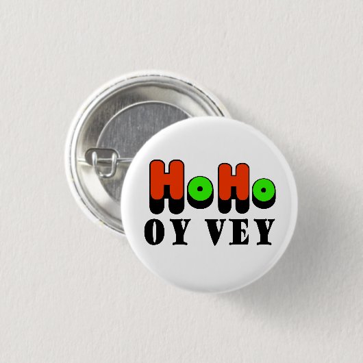 Ho Ho Oy Vey Chrismukkah Button (Voorkant /achterkant)