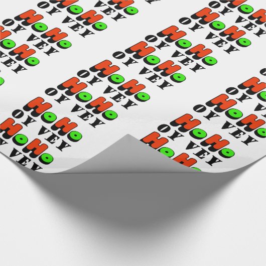 Ho Ho Oy Vey Chrismukkah Gift Wrap Cadeaupapier (Hoek)