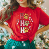 Ho Ho Paw Print Kerst T-shirt