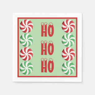 HO HO Peppermint thema servetten