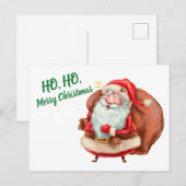 Ho Ho Prettig Kerstfeest Briefkaart (Voorkant / Achterkant)
