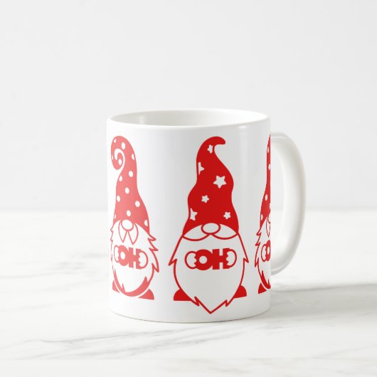 Ho Ho Red Gnomes Coffee Mok (Voorkant rechts)