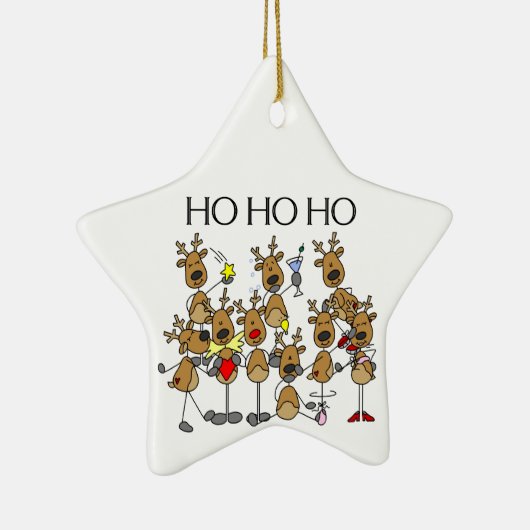 Ho Ho Reindeer Keepomwille Ornament (Rechts)