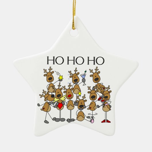 Ho Ho Reindeer Keepomwille Ornament (Voorkant)