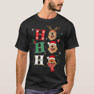 Ho Ho Retrievers Golden Xmas Outfit Kerstkosten T-shirt