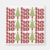 Ho Ho Retro Groovy Kerst Feestdagen Magneet (Voorkant)