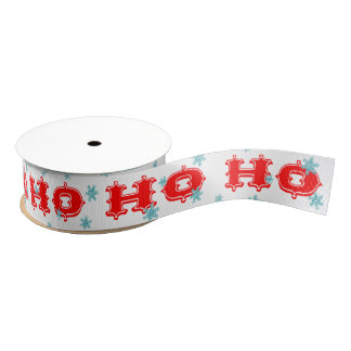 Ho Ho Retro Holiday | Rood en Aqua Grosgrain Lint