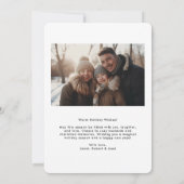 Ho Ho Retro Typografie Foto Feestdagenkaart (Achterkant)