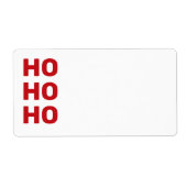 Ho Ho Rood blanco kerstretour Adres Etiket (Voorkant)