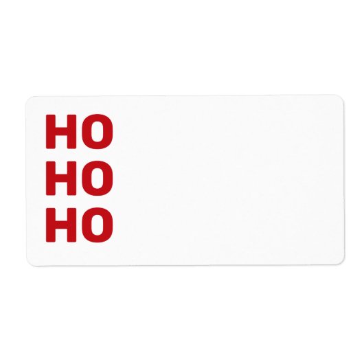 Ho Ho Rood blanco kerstretour Adres Etiket (Voorkant)