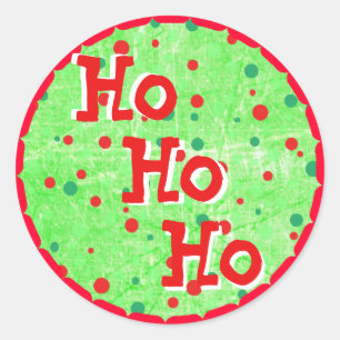 Ho Ho Rood en Groene Kerst stickers