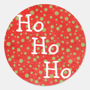 Ho Ho Rood en Groene Kerst stickers