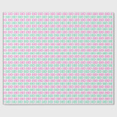 Ho Ho Roze en Groene Kerstmis Cadeaupapier (Vlak)