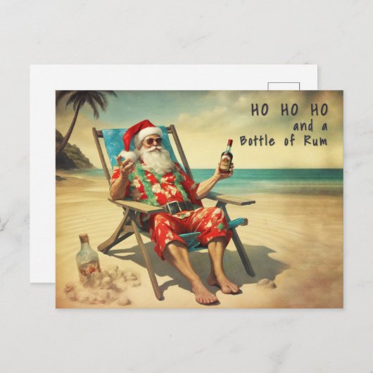 Ho Ho & Rum Briefkaart (Voorkant / Achterkant)