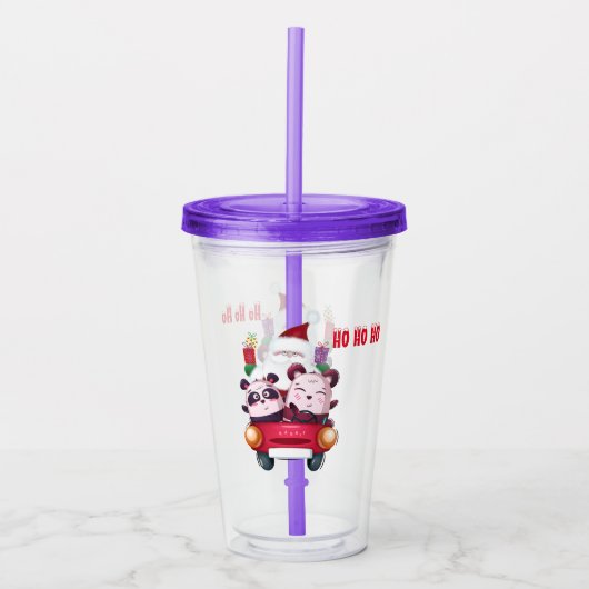 Ho Ho Santa Acryl Drinkbeker (Voorkant)