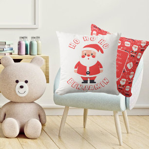 Ho Ho Santa Boys Naam Rood Kussen