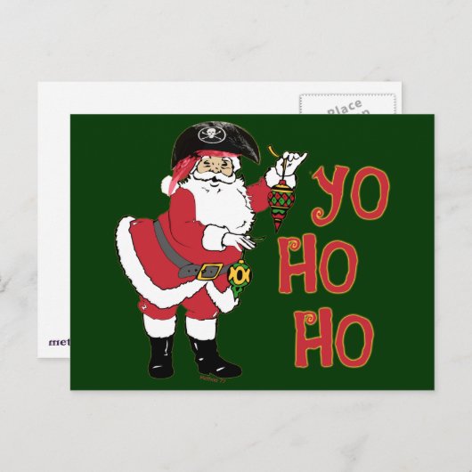 Ho Ho Santa Briefkaart (Voorkant / Achterkant)