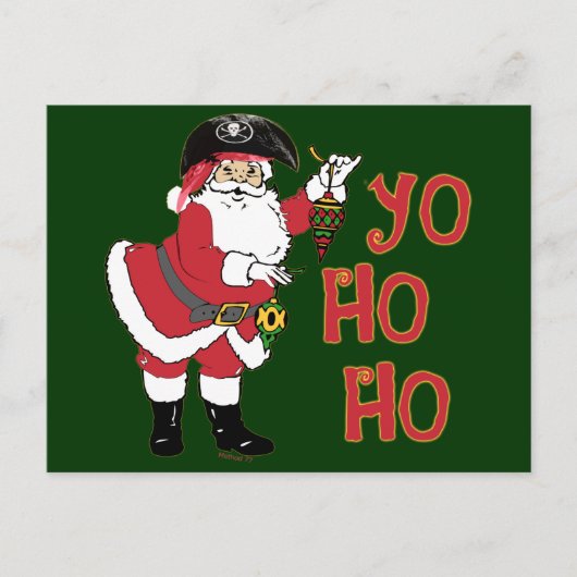 Ho Ho Santa Briefkaart (Voorkant)