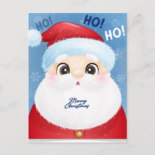 Ho Ho Santa Briefkaart (Voorkant)