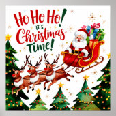 Ho Ho Santa Claus Kerstmis Poster (Voorkant)