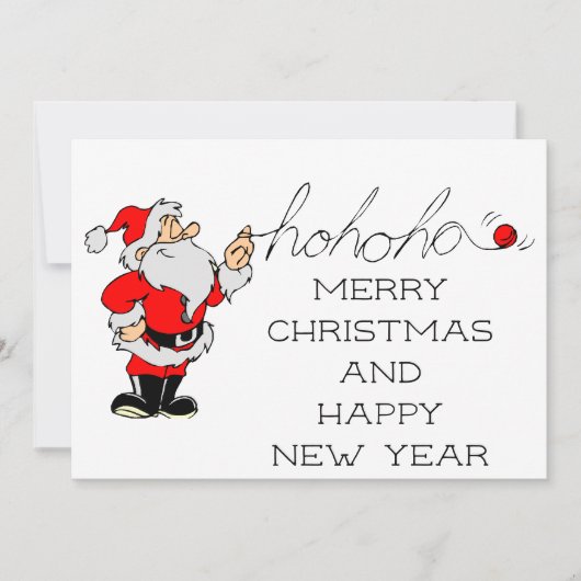 Ho Ho Santa Feestdagenkaart (Voorkant)