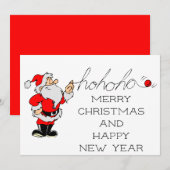 Ho Ho Santa Feestdagenkaart (Voorkant / Achterkant)
