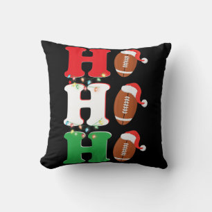 Ho Ho Santa Hat American Football Fun kerst Kussen