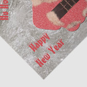Ho Ho Santa Ivory Glitter Tissuepapier (Detail)