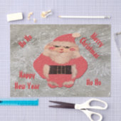 Ho Ho Santa Ivory Glitter Tissuepapier (Craft)