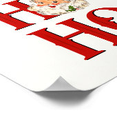 Ho Ho  Santa Kerstfeestdag Poster (Hoek)