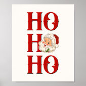 Ho Ho  Santa Kerstfeestdag Poster (Voorkant)