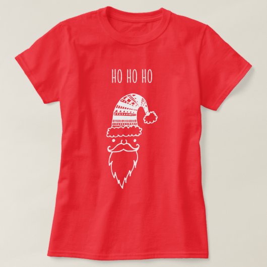 HO HO Santa Kerstmis T-shirt (Design voorkant)