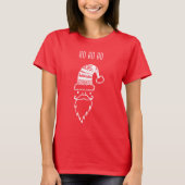 HO HO Santa Kerstmis T-shirt (Voorkant)