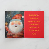 HO, HO SANTA KIND KERST KAART (Binnen)