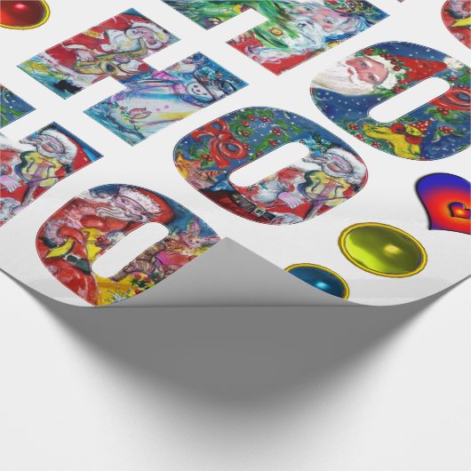 HO HO SANTA MUSICAL CHRISTMAS NIGHT CADEAUPAPIER (Hoek)