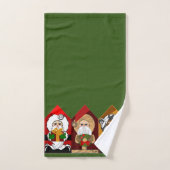 Ho-Ho Santa Schattigee Cartoon Kerst handdoek Set (Handdoek)