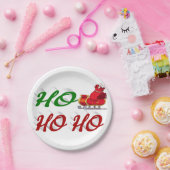 Ho Ho Santa Sleigh rood met kerstmis Papieren Bordje (Feest)