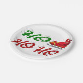 Ho Ho Santa Sleigh rood met kerstmis Papieren Bordje (Gekanteld)