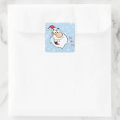 Ho Ho Santa Vierkante Sticker (Tas)