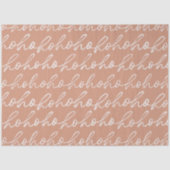 Ho Ho Script Bruin Witte Kerst Tissuepapier (Voorkant)