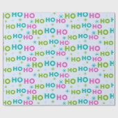Ho Ho Snowflakes Pastel Modern Christmas Cadeaupapier (Vlak)