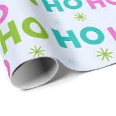 Ho Ho Snowflakes Pastel Modern Christmas Cadeaupapier (Rol Hoek)