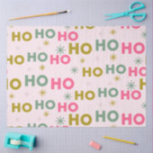 Ho Ho Snowflakes Roze Groen Goud Kerst Tissuepapier (Craft)