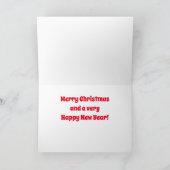 Ho Ho Three Cactus Wenskaart met Kerstmis Kaart (Binnen)