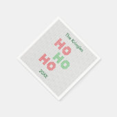 Ho Ho Typografie Kersttrui Servet (Hoek)
