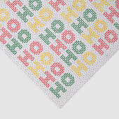 Ho Ho Typografie Kersttrui Tissuepapier (Detail)