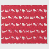 Ho Ho Typografie Seizoensgebonden kerstfeestdag Cadeaupapier (Vlak)