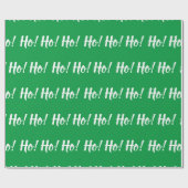 Ho Ho Typografie Seizoensgebonden kerstfeestdag Cadeaupapier (Vlak)